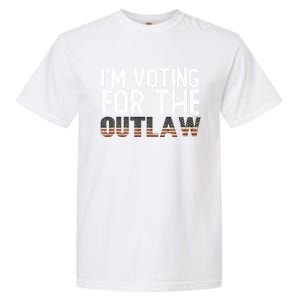 IM Voting For The Outlaw Meaningful Gift Fourth Of July Trump 2037 Gift Garment-Dyed Heavyweight T-Shirt