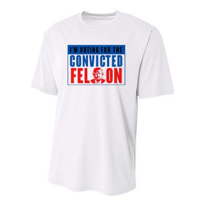 IM Voting For The Convicted Felon Donald Trump 2024 Premium Youth Performance Sprint T-Shirt