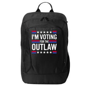 Im Voting For The Outlaw Funny Trump City Backpack