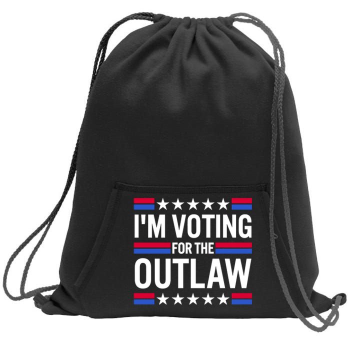 Im Voting For The Outlaw Funny Trump Sweatshirt Cinch Pack Bag