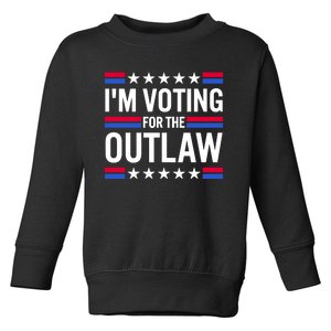 Im Voting For The Outlaw Funny Trump Toddler Sweatshirt