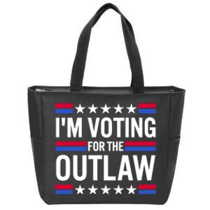 Im Voting For The Outlaw Funny Trump Zip Tote Bag