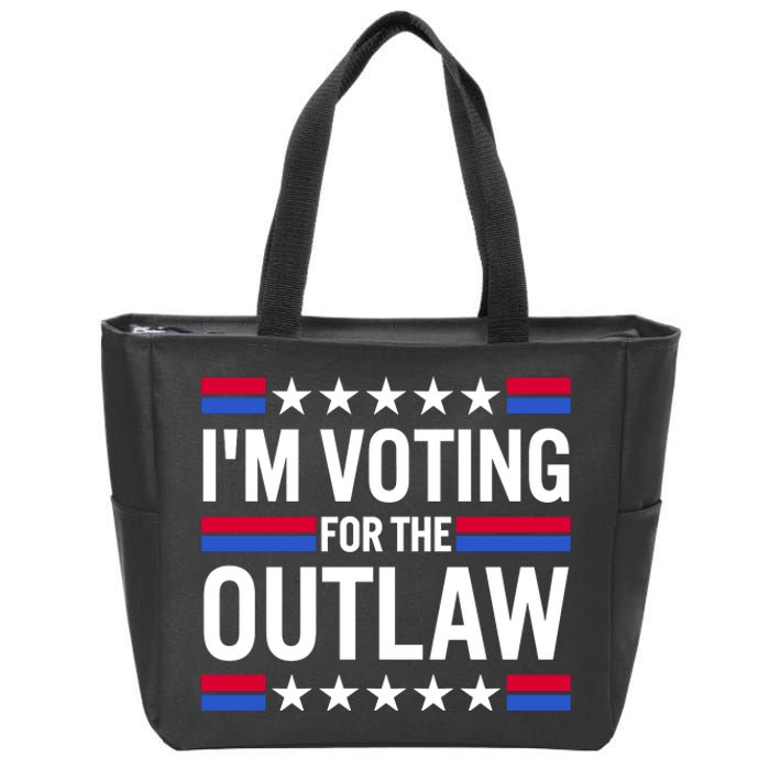 Im Voting For The Outlaw Funny Trump Zip Tote Bag