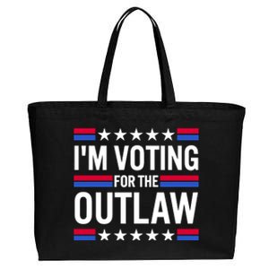 Im Voting For The Outlaw Funny Trump Cotton Canvas Jumbo Tote