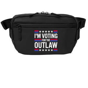 Im Voting For The Outlaw Funny Trump Crossbody Pack