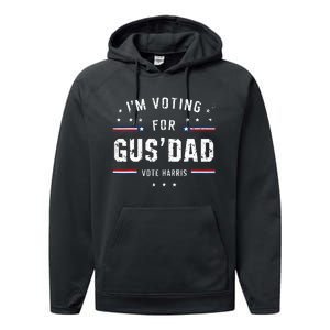 Im Voting For Gus Dad Harris Walz 2024 Performance Fleece Hoodie