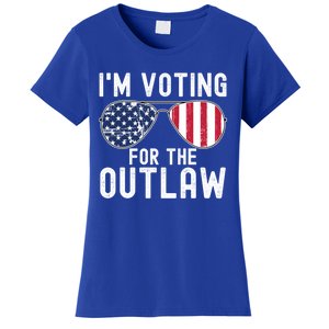 IM Voting For The Outlaw Cute Gift Fourth Of July Trump 2038 Gift Women's T-Shirt