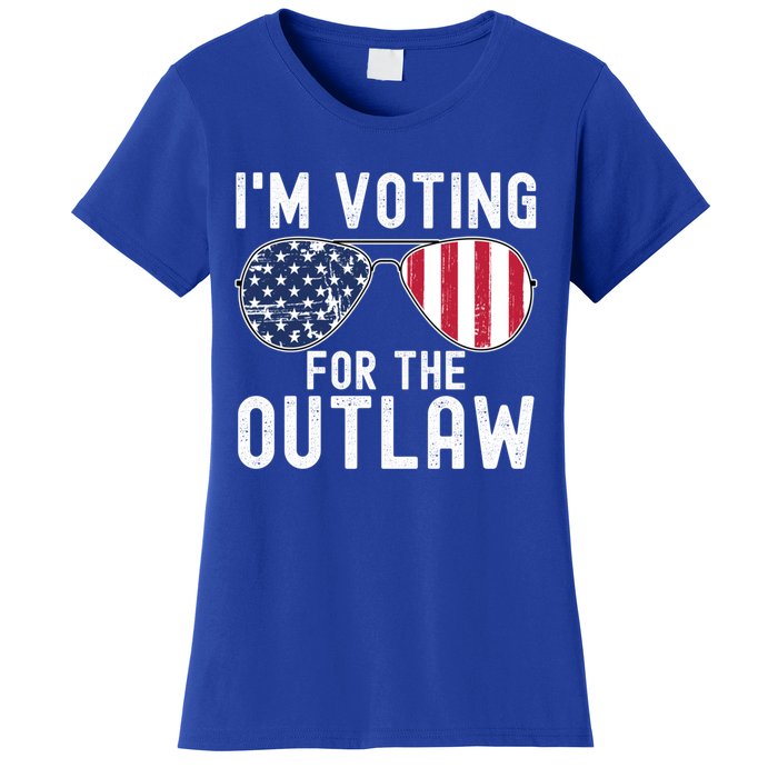 IM Voting For The Outlaw Cute Gift Fourth Of July Trump 2038 Gift Women's T-Shirt