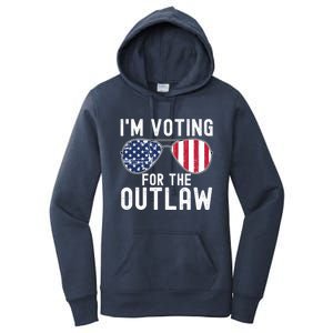 IM Voting For The Outlaw Cute Gift Fourth Of July Trump 2038 Gift Women's Pullover Hoodie