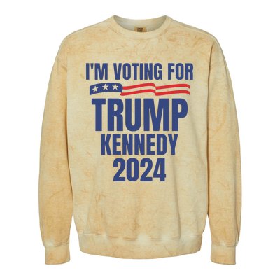 IM Voting For Trump And Kennedy 2024 Colorblast Crewneck Sweatshirt