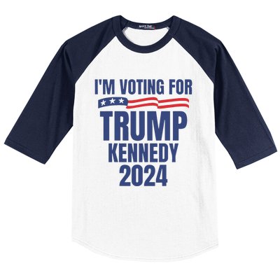 IM Voting For Trump And Kennedy 2024 Baseball Sleeve Shirt