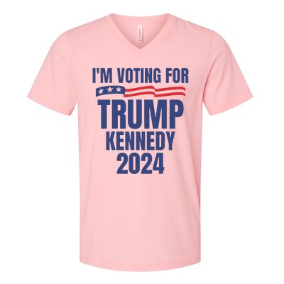 IM Voting For Trump And Kennedy 2024 V-Neck T-Shirt