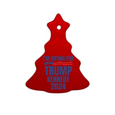 IM Voting For Trump And Kennedy 2024 Ceramic Tree Ornament