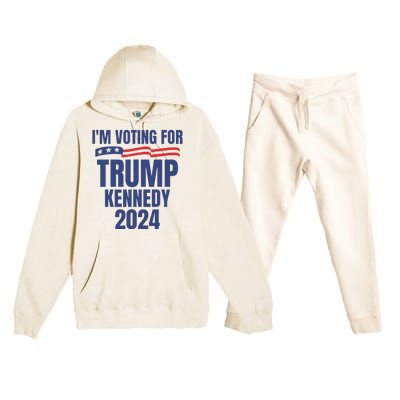 IM Voting For Trump And Kennedy 2024 Premium Hooded Sweatsuit Set