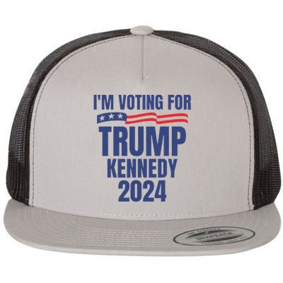 IM Voting For Trump And Kennedy 2024 Flat Bill Trucker Hat