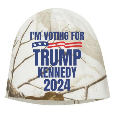 IM Voting For Trump And Kennedy 2024 Kati - Camo Knit Beanie