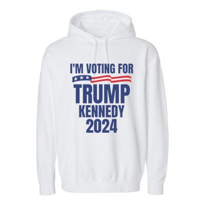 IM Voting For Trump And Kennedy 2024 Garment-Dyed Fleece Hoodie