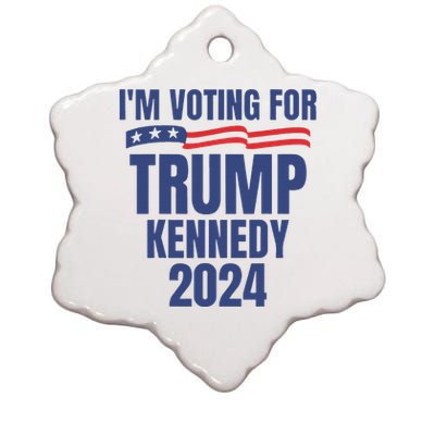 IM Voting For Trump And Kennedy 2024 Ceramic Star Ornament