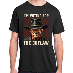 IM Voting For The Outlaw Wanted For President Trump 2024 Adult ChromaSoft Performance T-Shirt