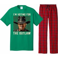 IM Voting For The Outlaw Wanted For President Trump 2024 Pajama Set