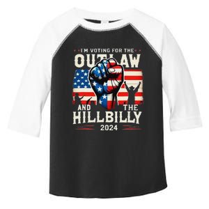 IM Voting For The Outlaw And The Hillbilly Trump Vance 2024 Toddler Fine Jersey T-Shirt