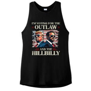 IM Voting For The Outlaw And The Hillbilly Trump Vance 2024 Ladies PosiCharge Tri-Blend Wicking Tank