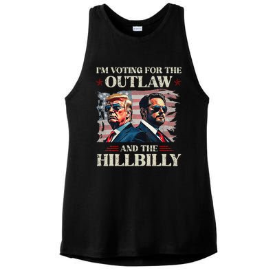 IM Voting For The Outlaw And The Hillbilly Trump Vance 2024 Ladies PosiCharge Tri-Blend Wicking Tank