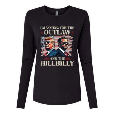 IM Voting For The Outlaw And The Hillbilly Trump Vance 2024 Womens Cotton Relaxed Long Sleeve T-Shirt