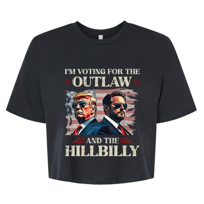 IM Voting For The Outlaw And The Hillbilly Trump Vance 2024 Bella+Canvas Jersey Crop Tee