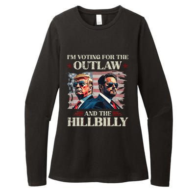 IM Voting For The Outlaw And The Hillbilly Trump Vance 2024 Womens CVC Long Sleeve Shirt