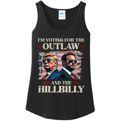 IM Voting For The Outlaw And The Hillbilly Trump Vance 2024 Ladies Essential Tank