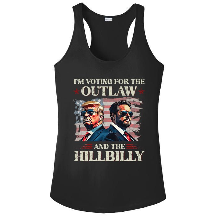 IM Voting For The Outlaw And The Hillbilly Trump Vance 2024 Ladies PosiCharge Competitor Racerback Tank