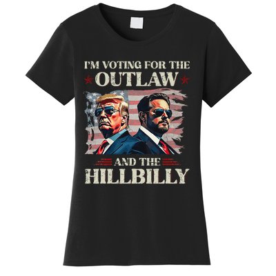 IM Voting For The Outlaw And The Hillbilly Trump Vance 2024 Women's T-Shirt