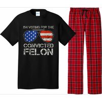 Im Voting For The Convicted Fellon 2024 Us Flag Pro Trump Pajama Set