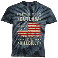 IM Voting For The Outlaw And The Hillbilly 2024 Us Flag Kids Tie-Dye T-Shirt