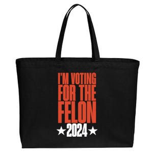 IM Voting For Felon Conviction Cotton Canvas Jumbo Tote