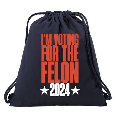 IM Voting For Felon Conviction Drawstring Bag
