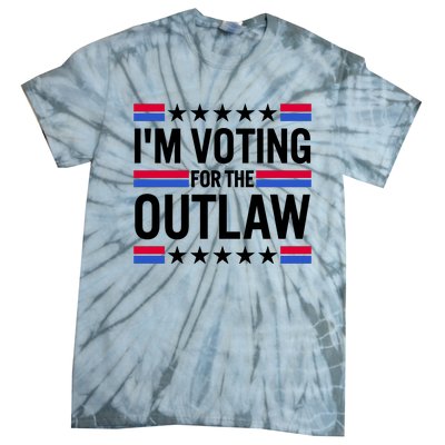 Im Voting For The Outlaw Funny Trump Tie-Dye T-Shirt