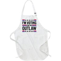 Im Voting For The Outlaw Funny Trump Full-Length Apron With Pockets