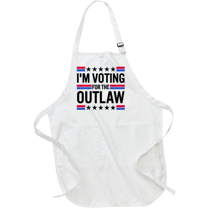 Im Voting For The Outlaw Funny Trump Full-Length Apron With Pockets