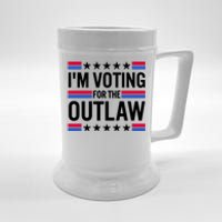 Im Voting For The Outlaw Funny Trump Beer Stein