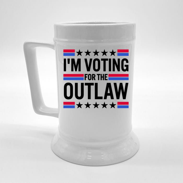 Im Voting For The Outlaw Funny Trump Beer Stein