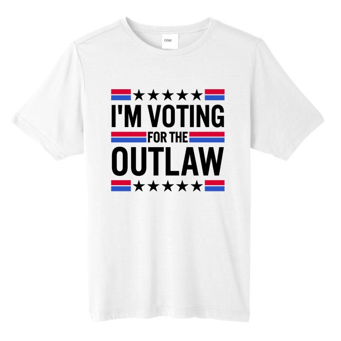 Im Voting For The Outlaw Funny Trump Tall Fusion ChromaSoft Performance T-Shirt