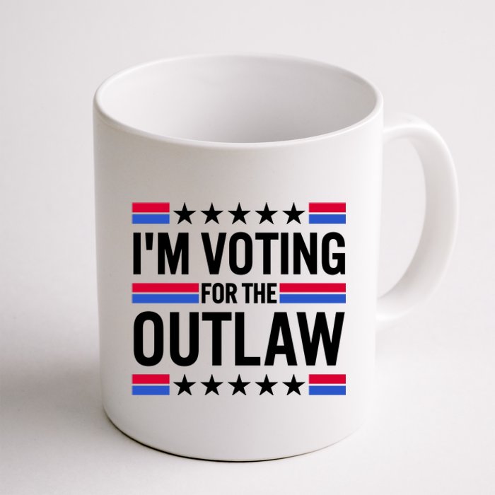 Im Voting For The Outlaw Funny Trump Coffee Mug