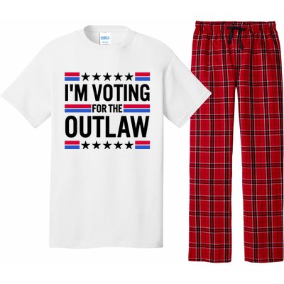 Im Voting For The Outlaw Funny Trump Pajama Set