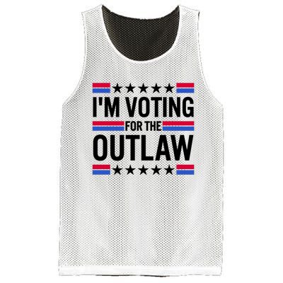 Im Voting For The Outlaw Funny Trump Mesh Reversible Basketball Jersey Tank