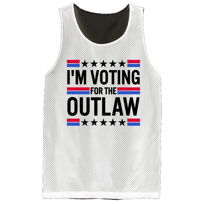 Im Voting For The Outlaw Funny Trump Mesh Reversible Basketball Jersey Tank