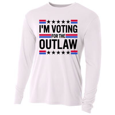 Im Voting For The Outlaw Funny Trump Cooling Performance Long Sleeve Crew