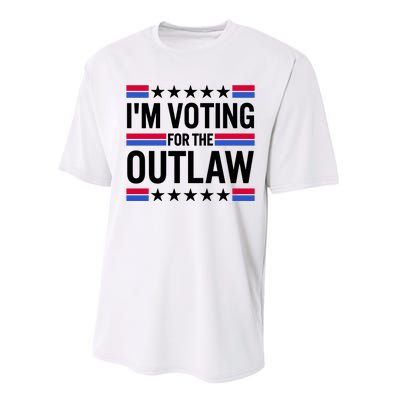 Im Voting For The Outlaw Funny Trump Performance Sprint T-Shirt