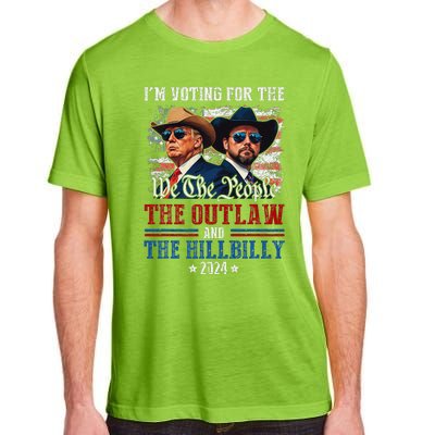 IM Voting For The Outlaw And The Hillbilly Trump Vance 2024 Adult ChromaSoft Performance T-Shirt